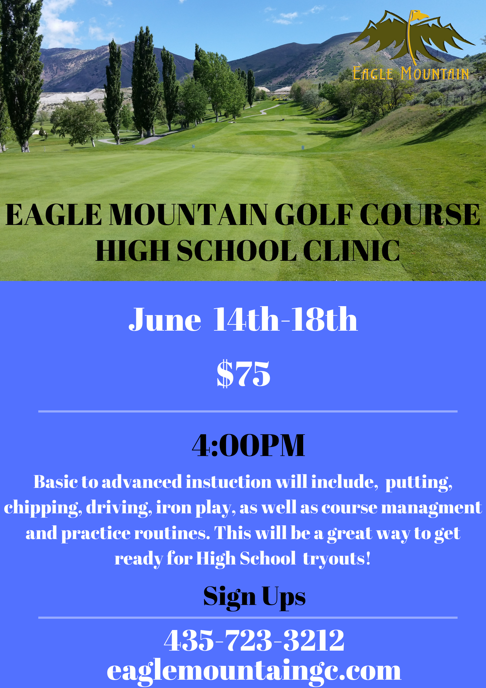 Country Club Green Golf Tournament Poster